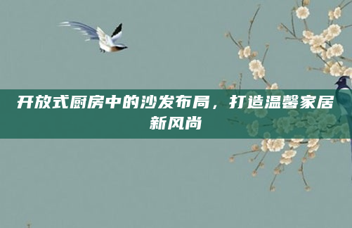 开放式厨房中的沙发布局，打造温馨家居新风尚