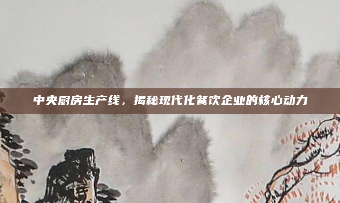 中央厨房生产线，揭秘现代化餐饮企业的核心动力