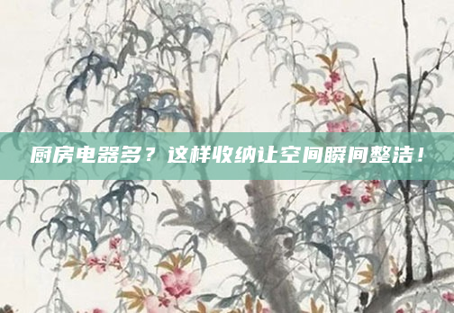 厨房电器多？这样收纳让空间瞬间整洁！