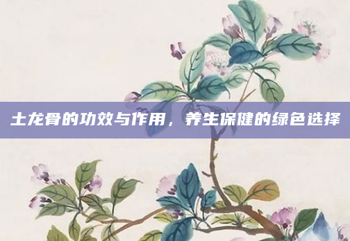 土龙骨的功效与作用，养生保健的绿色选择