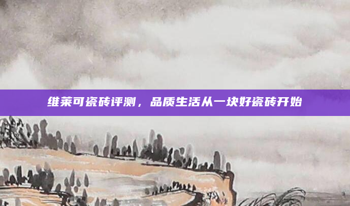 维莱可瓷砖评测，品质生活从一块好瓷砖开始