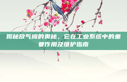 揭秘放气阀的奥秘，它在工业系统中的重要作用及维护指南