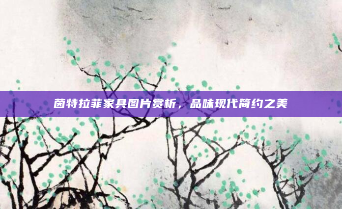 茵特拉菲家具图片赏析，品味现代简约之美