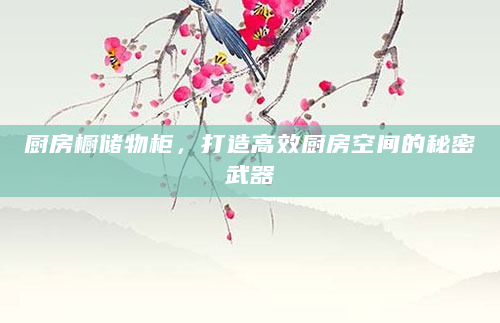 厨房橱储物柜，打造高效厨房空间的秘密武器