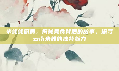 米线线厨房，揭秘美食背后的故事，探寻云南米线的独特魅力