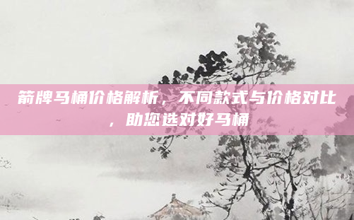 箭牌马桶价格解析，不同款式与价格对比，助您选对好马桶