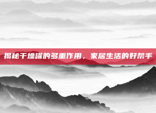 揭秘干燥罐的多重作用，家居生活的好帮手