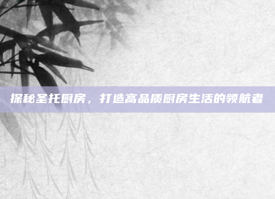 探秘圣托厨房，打造高品质厨房生活的领航者