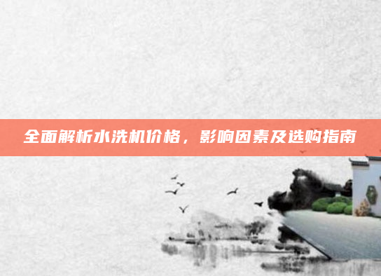 全面解析水洗机价格，影响因素及选购指南