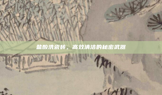 盐酸洗瓷砖，高效清洁的秘密武器