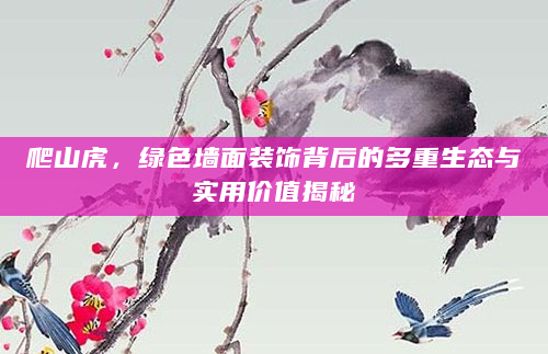 爬山虎，绿色墙面装饰背后的多重生态与实用价值揭秘