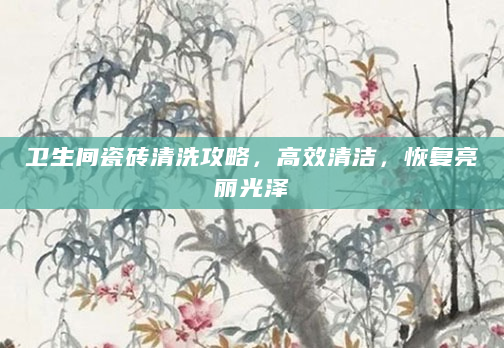 卫生间瓷砖清洗攻略，高效清洁，恢复亮丽光泽