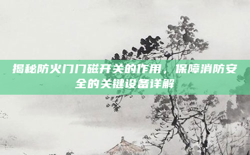 揭秘防火门门磁开关的作用，保障消防安全的关键设备详解