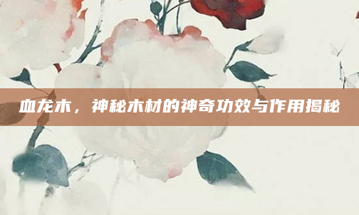 血龙木，神秘木材的神奇功效与作用揭秘