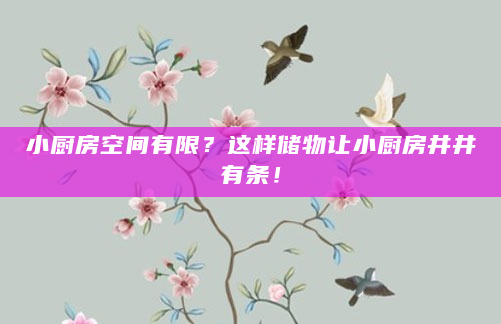 小厨房空间有限？这样储物让小厨房井井有条！