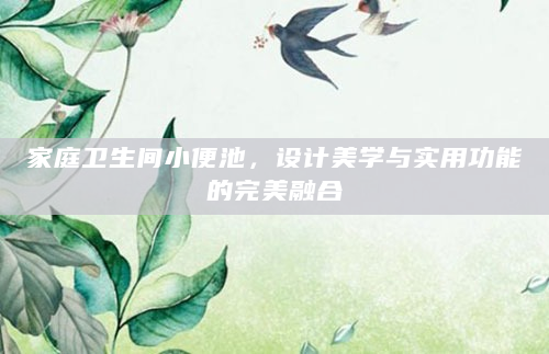 家庭卫生间小便池，设计美学与实用功能的完美融合