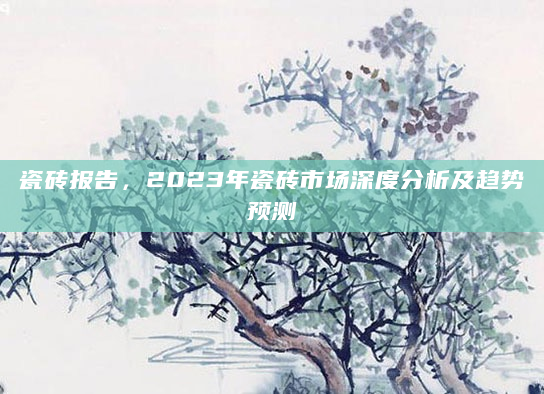 瓷砖报告，2023年瓷砖市场深度分析及趋势预测