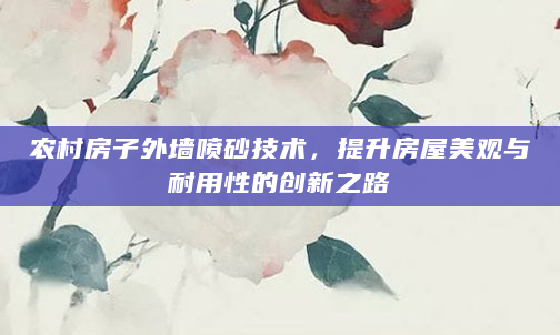 农村房子外墙喷砂技术，提升房屋美观与耐用性的创新之路