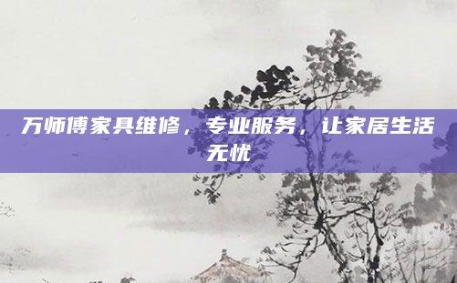 万师傅家具维修，专业服务，让家居生活无忧