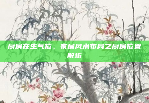 厨房在生气位，家居风水布局之厨房位置解析
