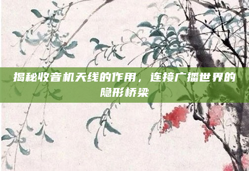 揭秘收音机天线的作用，连接广播世界的隐形桥梁
