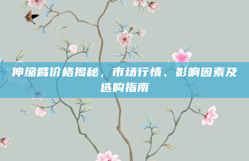 伸缩臂价格揭秘，市场行情、影响因素及选购指南