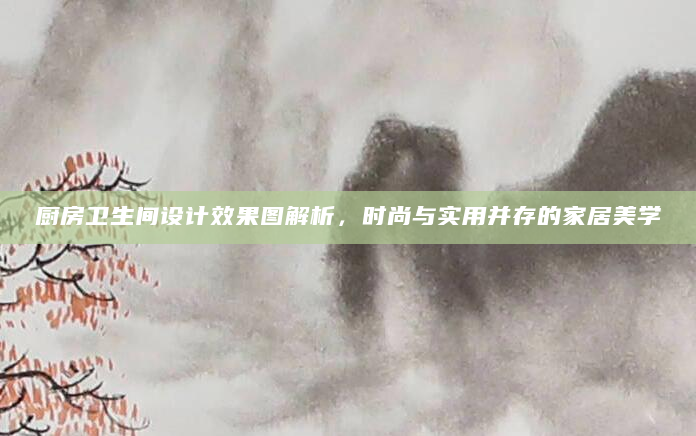 厨房卫生间设计效果图解析，时尚与实用并存的家居美学