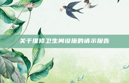 关于维修卫生间设施的请示报告