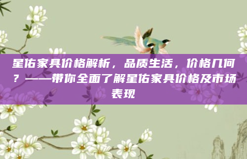 星佑家具价格解析，品质生活，价格几何？——带你全面了解星佑家具价格及市场表现