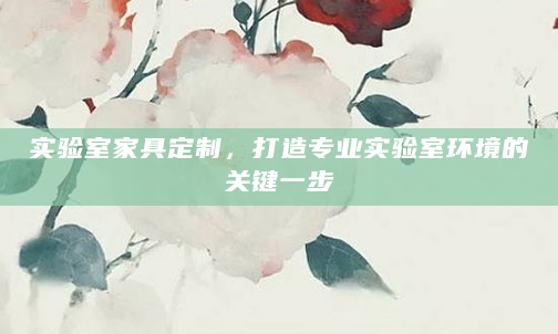 实验室家具定制，打造专业实验室环境的关键一步