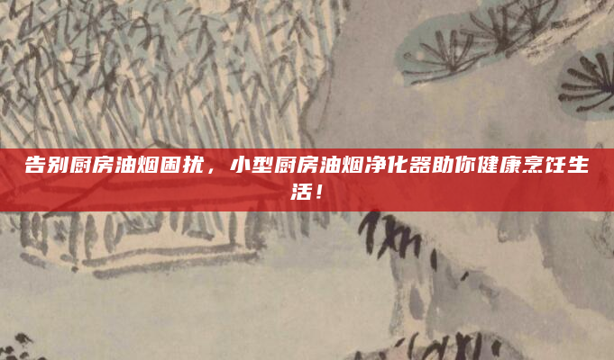 告别厨房油烟困扰，小型厨房油烟净化器助你健康烹饪生活！