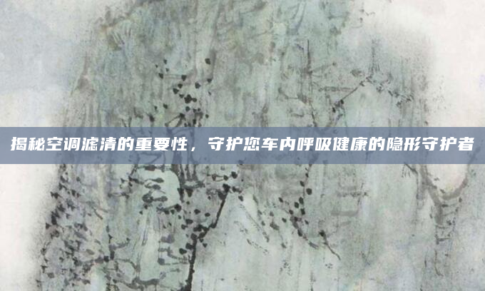 揭秘空调滤清的重要性，守护您车内呼吸健康的隐形守护者