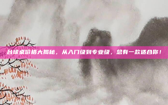 台球桌价格大揭秘，从入门级到专业级，总有一款适合你！