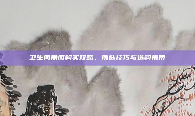 卫生间角阀购买攻略，挑选技巧与选购指南