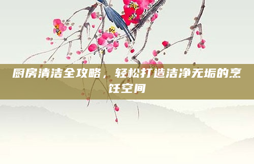 厨房清洁全攻略，轻松打造洁净无垢的烹饪空间