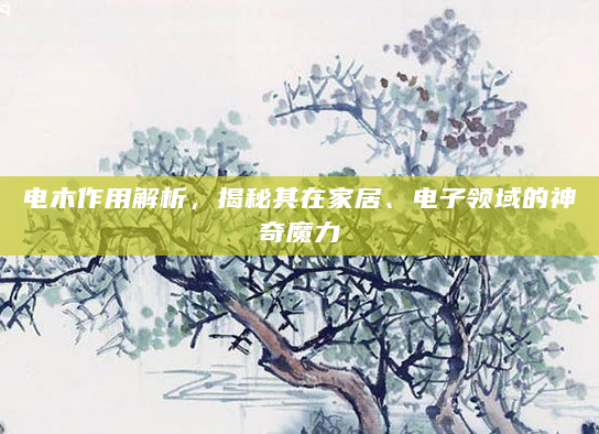 电木作用解析，揭秘其在家居、电子领域的神奇魔力