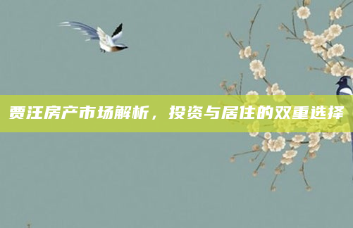 贾汪房产市场解析，投资与居住的双重选择