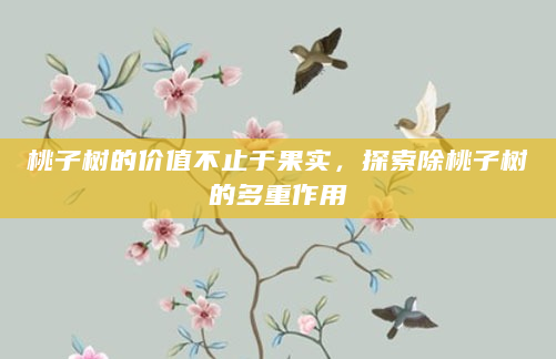 桃子树的价值不止于果实，探索除桃子树的多重作用