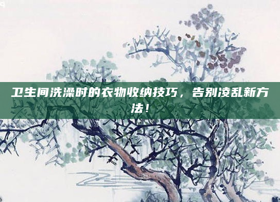 卫生间洗澡时的衣物收纳技巧，告别凌乱新方法！