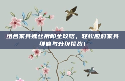 组合家具螺丝拆卸全攻略，轻松应对家具维修与升级挑战！