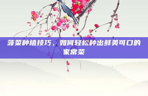 菠菜种植技巧，如何轻松种出鲜美可口的家常菜