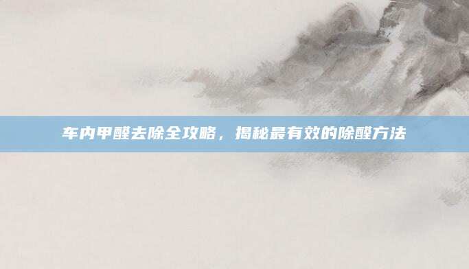 车内甲醛去除全攻略，揭秘最有效的除醛方法
