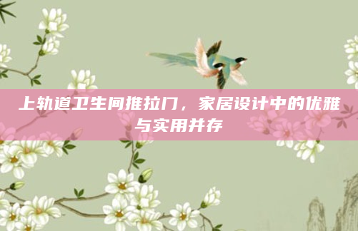 上轨道卫生间推拉门，家居设计中的优雅与实用并存