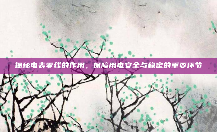揭秘电表零线的作用，保障用电安全与稳定的重要环节