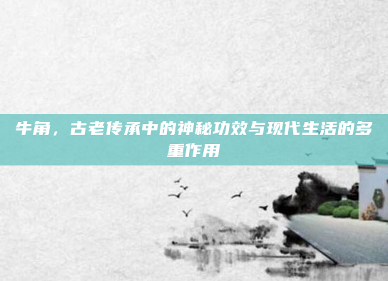 牛角，古老传承中的神秘功效与现代生活的多重作用