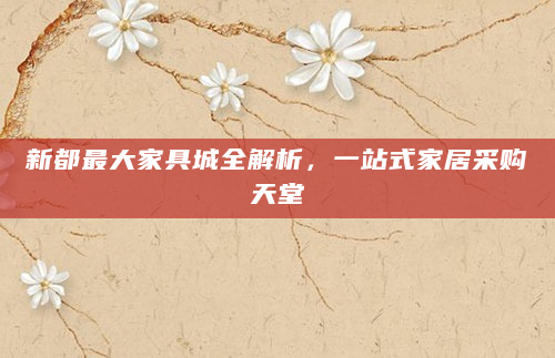 新都最大家具城全解析，一站式家居采购天堂