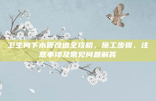 卫生间下水管改道全攻略，施工步骤、注意事项及常见问题解答