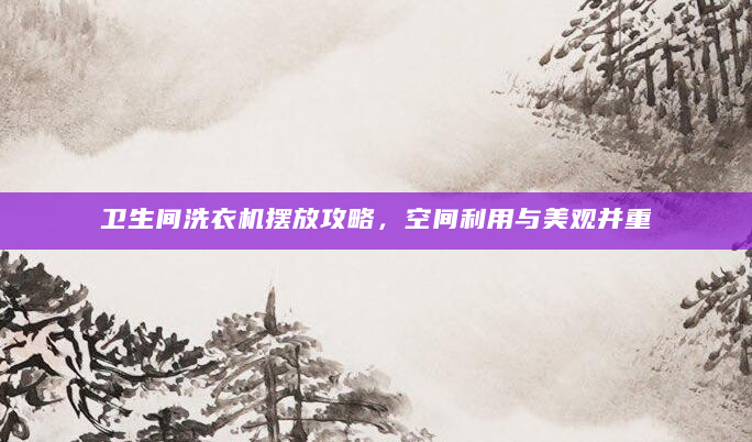 卫生间洗衣机摆放攻略，空间利用与美观并重