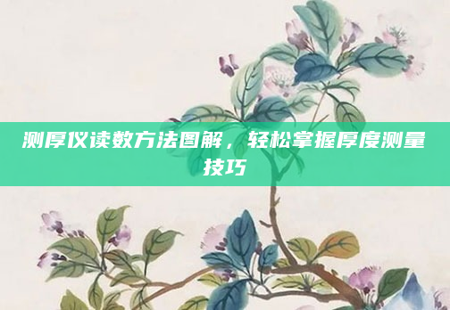 测厚仪读数方法图解，轻松掌握厚度测量技巧