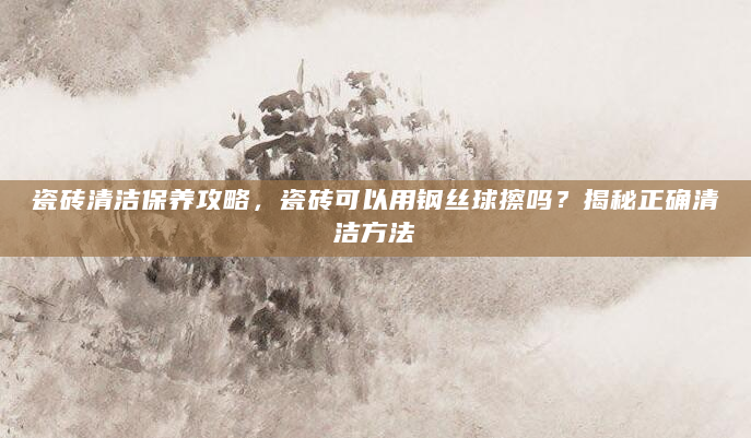 瓷砖清洁保养攻略，瓷砖可以用钢丝球擦吗？揭秘正确清洁方法
